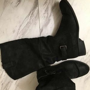 Almost new reduced Black Suede Tall Boots